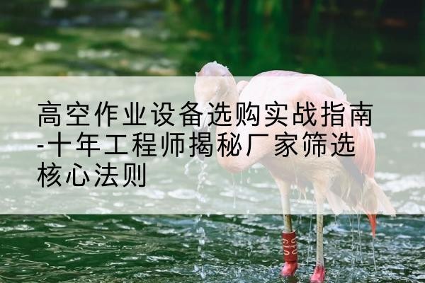 遂川剪叉式升降机厂家-高空作业设备选购实战指南-十年工程师揭秘厂家筛选核心法则