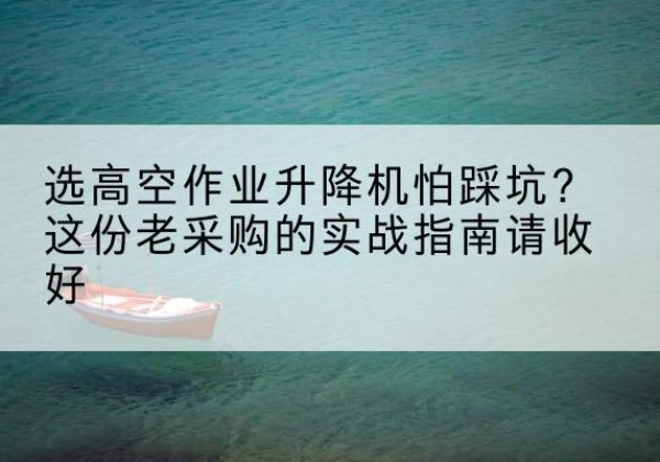 遂川高空作业升降机厂家推荐-选高空作业升降机怕踩坑？这份老采购的实战指南请收好